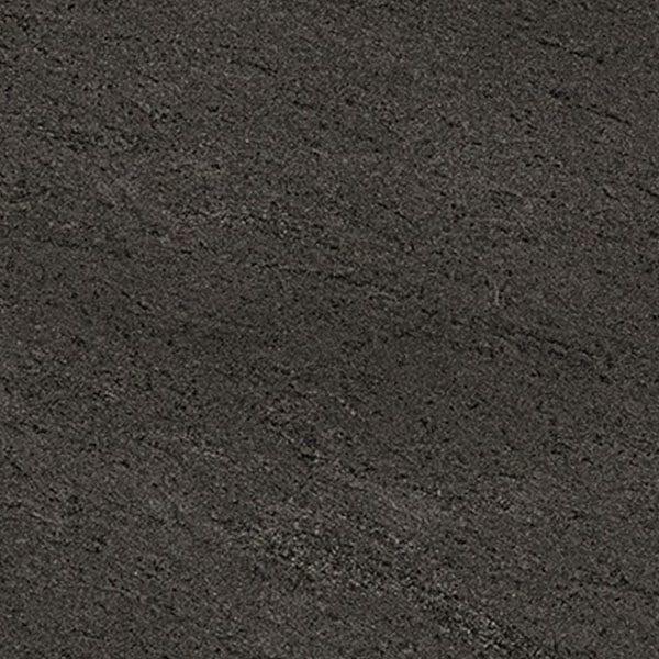 Close-up texture of a dark gray porcelain slab installation.