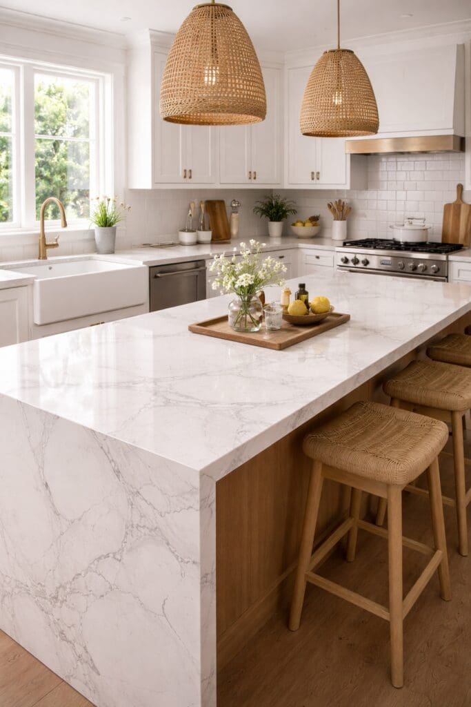 Porcelain countertops Kansas City residential kitchen project