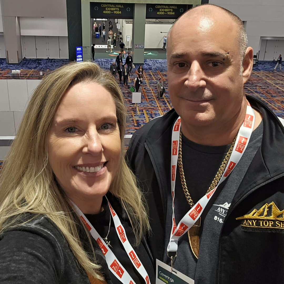 Any Top Shop owners Ryan and Sherry attending an industry conference for countertop, design, and remodeling professionals.