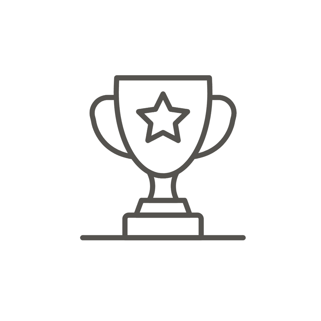 Trophy icon with star symbol representing award-winning countertop craftsmanship and premium remodeling services