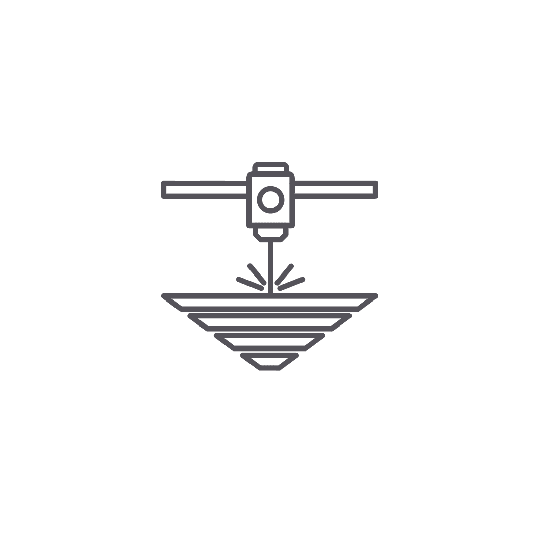 Precision cutting icon representing premium countertop fabrication and high-quality stone craftsmanship