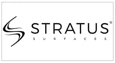 Stratus Surfaces logo for premium quartz and countertop surface materials.