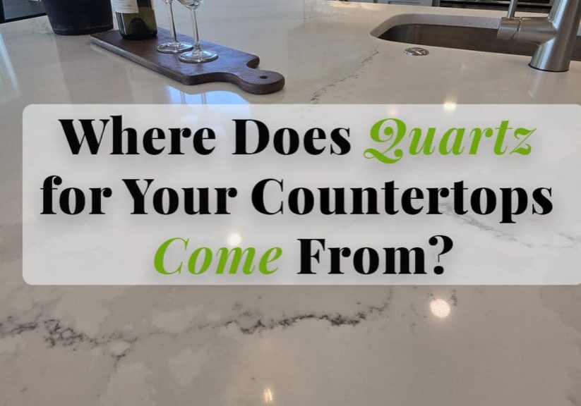 White quartz countertop with subtle gray veining, an integrated sink, and a polished surface in a modern kitchen.
