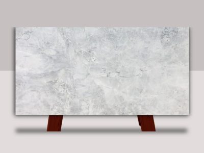 Full slab of Super White marble featuring soft gray movement, layered natural patterns, and a sophisticated light-toned surface.